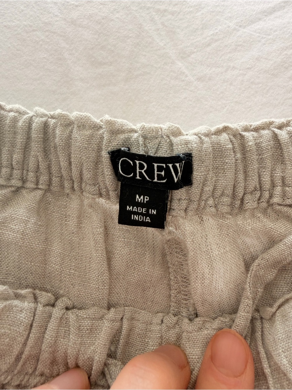 J. Crew Light Taupe linen Pants - Medium Petitr